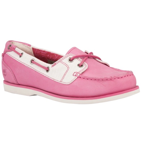 pink boat shoes